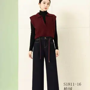 莎飞秋冬时尚百搭牛仔裤品牌折扣女装实体直播货源批发