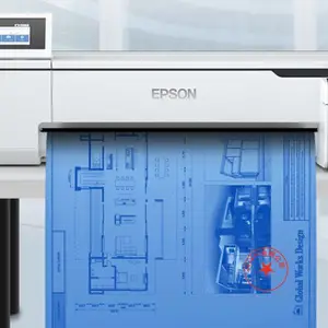爱普生 T3180X大幅面绘图仪 24 英寸 A1 工程蓝图CAD打印机 建筑图纸宽幅打印设备