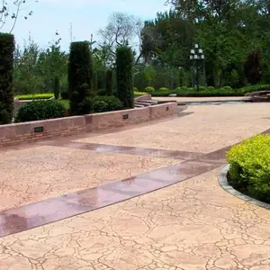 青岛即墨压花地坪具体做法 山东压花地坪施工质量检查 亚斯特