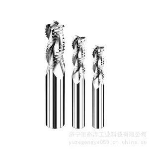 55度3刃钨钢粗皮铣刀3刃粗皮刀铝用开粗加长波刃纹粗皮立铣刀