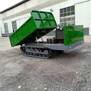 汇鹏小型履带运输车手扶1吨自卸式运输车果园山地全地形拖拉机爬山虎