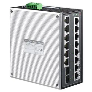 TP-LINK TL-SG2216工业级千兆交换机导轨式壁挂安装