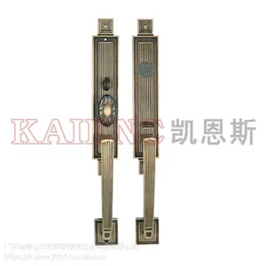 供应供应凯恩斯纯铜双拉手豪华大门套锁(LK8781-S K金)