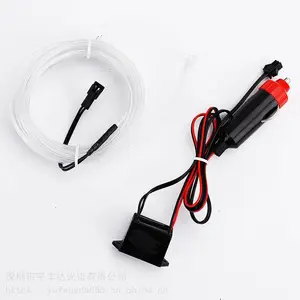 优质5米圆线 单边线点烟器驱动套装 el发光带点烟驱动器 汽车el冷光线氛围灯 十色可选