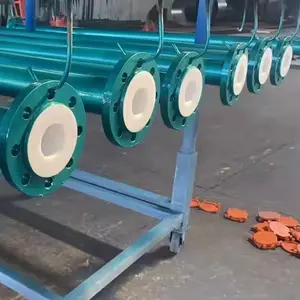 钢衬四氟管化工用模压衬氟管紧衬塑钢管衬氟直管弯头三通耐腐蚀