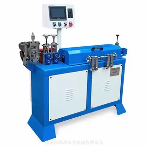 触摸屏数控金属细丝矫直机 合金微丝工艺品线材低抖动连续拉直设备