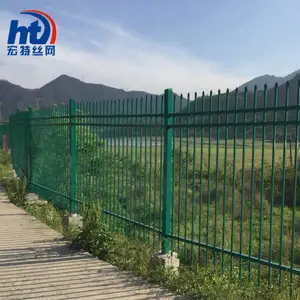 防护栅栏@景区防护栅栏防锈方管锌钢栅栏护栏厂家批发