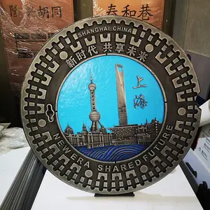 景观园林装饰井盖定制卡通图案企业图雨水井盖艺术井盖