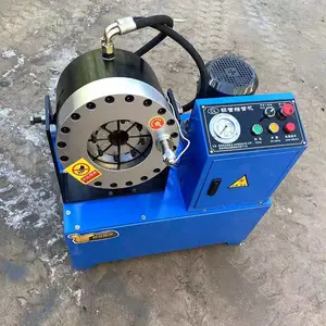 钢管缩管机建筑脚手架小型自动液压油管胶管扣压机大棚锁口机