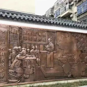 玻璃钢浮雕壁画文化墙展馆文旅雕塑