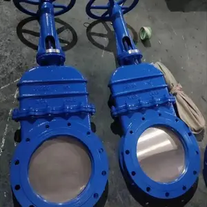 DMZ73H/X-10C DN300 聚氨酯密封电动刀闸阀 电动耐磨矿浆阀