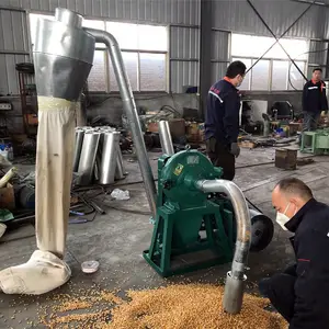自吸上料玉米小麦齿盘磨粉机中药材细打粉机360型饲料齿爪粉碎机