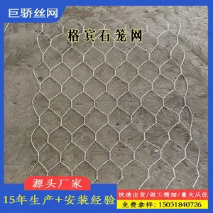 新材料PET聚酯石笼网镀锌石笼网河道护坡包塑石笼网箱格宾 石笼网