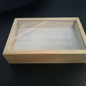 供应河南 智科实木标本盒 透明玻璃清漆天然木材 直销