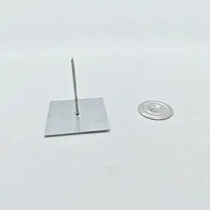 平板自粘保温钉 方形平底不干胶保温钉 暖通风管免焊保温锚固钉