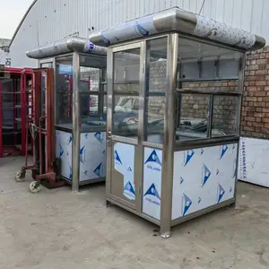 定制不锈钢户外移动岗亭小区门卫室停车场收费移动岗亭 金永鸿岗亭生产厂家
