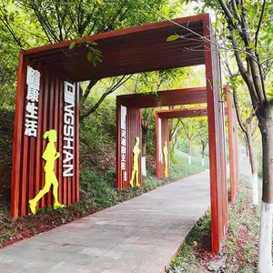 公园景区防腐木廊架,景观廊架厂家定制包安装