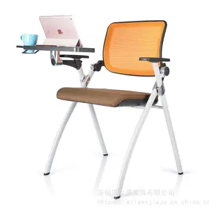 供应深圳众晟家具ZS-ME防泼溅布艺折叠会议培训学生阅览椅子