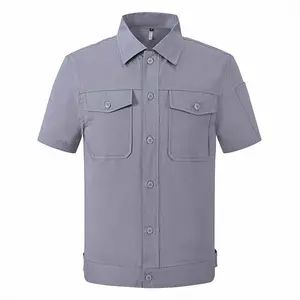 白云区工作服定做,纯棉短袖工装定制,工厂工服订做,免费印字