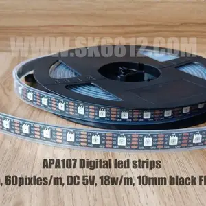 60像素/米 时钟信号 APA107高刷新全彩编程软灯带