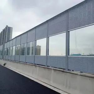 喷塑厂区隔音板 高架桥声屏障吸隔音屏障 金属百叶孔