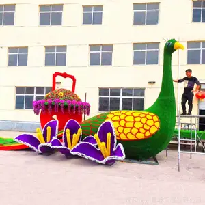 苏州孔雀绿雕龙型绿雕定制真绿雕批发厂家市政工程景观仿真动物绿雕国庆仿真绿雕