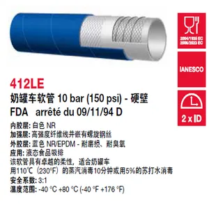 食品级工业软管 牛奶管 412LE 阿法格玛ALFAGOMMA 原装进口