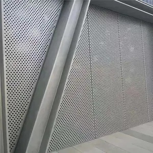 大小孔组合穿孔板 售楼部门头氟碳铝板 商场装饰吊顶冲孔网板