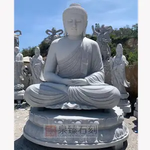 坐像释迦牟尼佛石雕 寺院三宝佛石雕 厂家批发