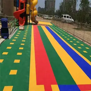 郑州羽毛球场地悬浮地板 室外拼接镂空塑料地板 幼儿园悬浮地板