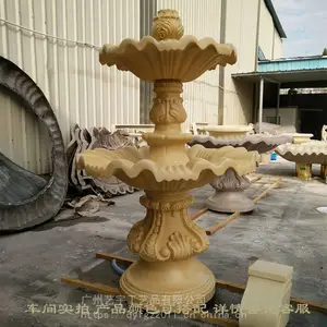 欧式砂岩喷泉雕塑_广场喷水池水景雕塑 _人造砂岩景观喷泉