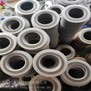 国标化工部加强环型四氟金属缠绕垫片碳钢制法兰盘垫圈白钢304密封垫片钢包垫片