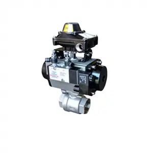 DuraValve球阀V4000系列NPT内螺纹不锈钢带气动执行器