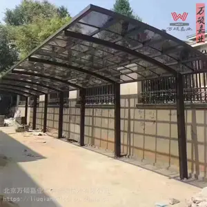 邯郸停车棚定做 别墅车库停车棚 汽车停车棚 铝合金pc耐力板雨棚定制 别墅雨棚