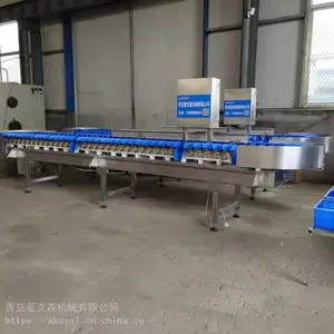 供应河蟹分拣机 自动重量分选机 青岛爱克森不锈钢分级设备
