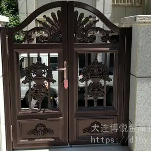 【大连博悦】铝艺别墅大门 庭院花园入户门 铝合金别墅进户门-【诚招代理商】