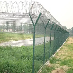 鸿宇筛网刺绳铁丝围栏网 隔离防爬防护网 Y型柱护栏
