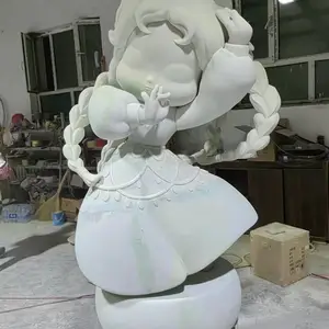 公司形象IP雕塑 企业吉祥物公仔玻璃钢卡通人物模型装饰迎宾摆件
