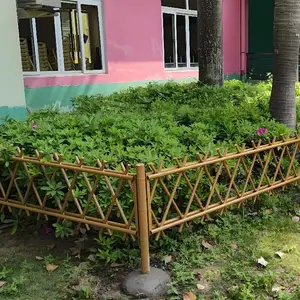 仿竹护栏竹节围栏美丽乡村市政绿化隔离栏花园草坪镀锌仿竹篱笆栏杆