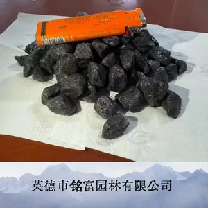 精品黑色砾石 庭院枯山水铺面石子 吨包整车发货