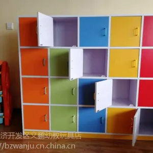 现货供应幼儿园区角玩具柜,组合玩具柜,幼儿园彩色柜子批发