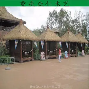 丰都景区实木彩绘凉亭 樟子松双檐仿古凉亭报价 众仁木艺