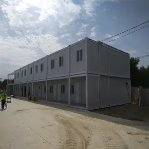 工地走廊联通式打包箱房 双层集装箱住房 多款型规格 万隆厂 包工包料