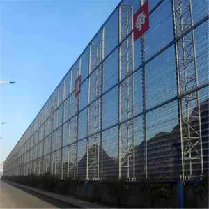 金属防风抑尘网 山西矿山专用防风网 工地绿色圆孔网