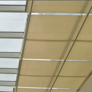 电动玻璃顶电动遮阳帘天棚帘商场酒店遮阳帘