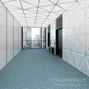 条纹防火尼龙方块拼接地毯办公室写字楼工装商用拼块上门安装