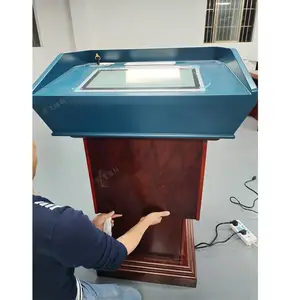 无纸化多媒体升降演讲台嵌入式电脑升降发言台五星级酒店专用迎宾台