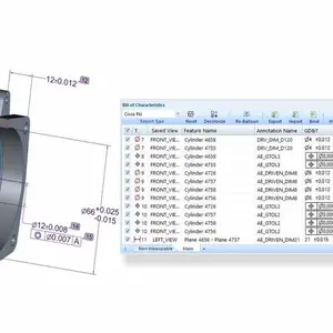 CAD模型MBD质量管理软件MBDVidia-3D PMI标注管理 测量结果导入3D模型 Balloon 2D自动生成气泡图 CAD格式转换