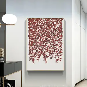 肌理手绘抽象花卉油画装饰画挂画酒店样板间别墅会所家居设计师款