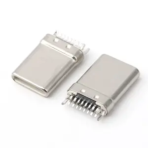 TYPE-C 16PIN �а�0.8mm ��ͷ �ڰ׽������ PEUE/���